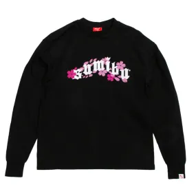 Black Ol' Sumibu Sakura Longsleeve Tee