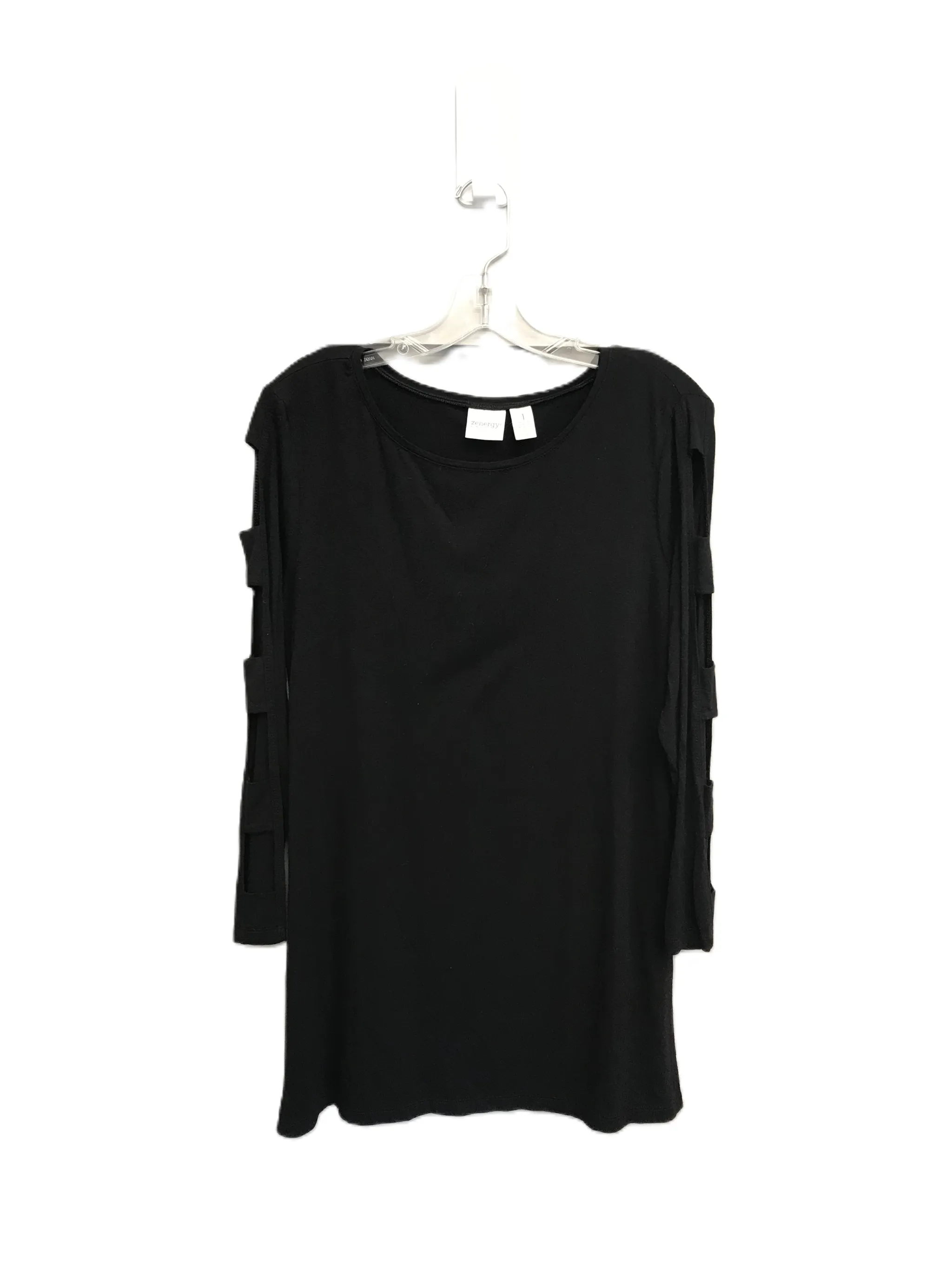 Black Top Long Sleeve Basic By Chicos, Size: M