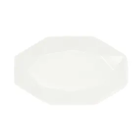 Blanche Oval Plate Octagon  White