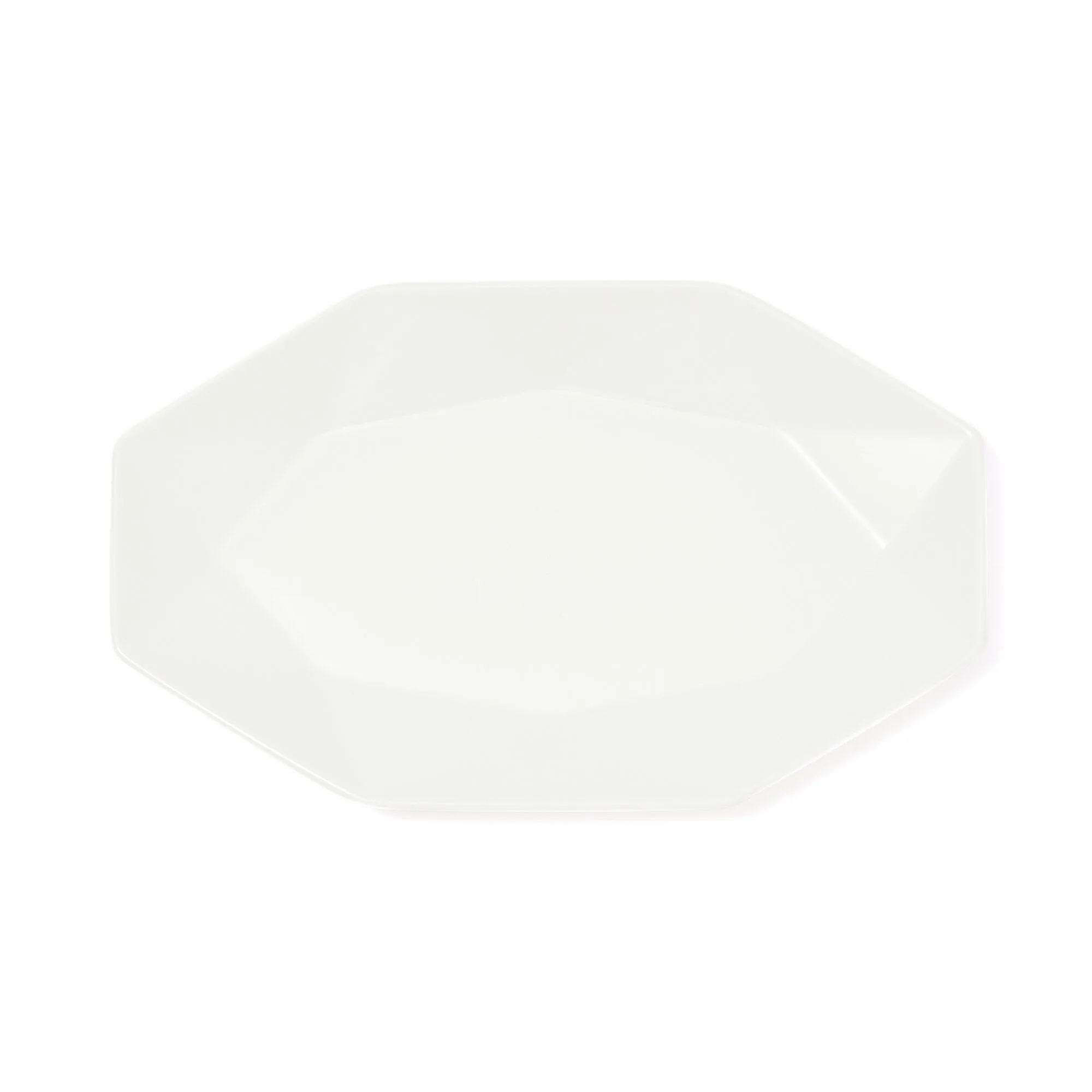 Blanche Oval Plate Octagon  White