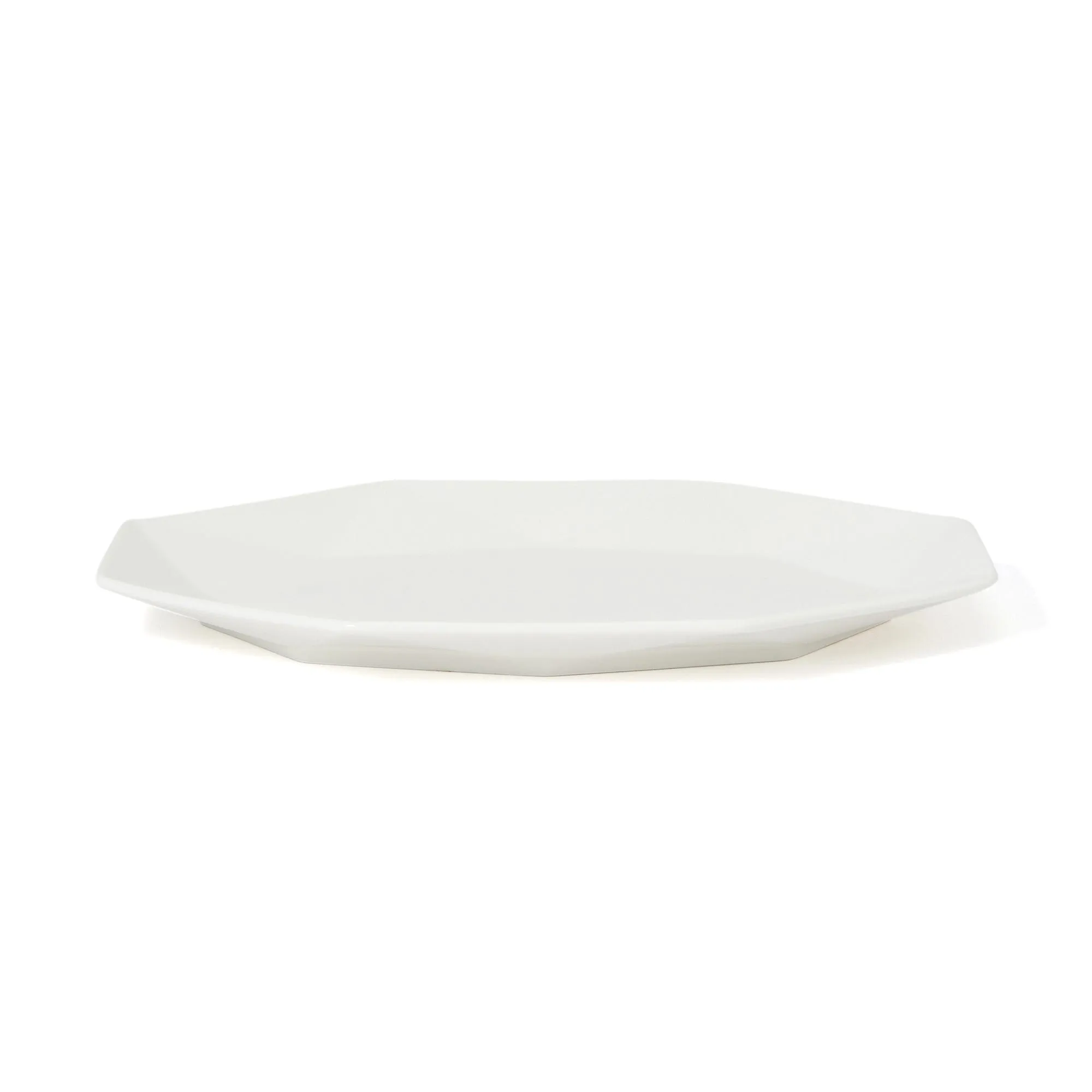 Blanche Oval Plate Octagon  White