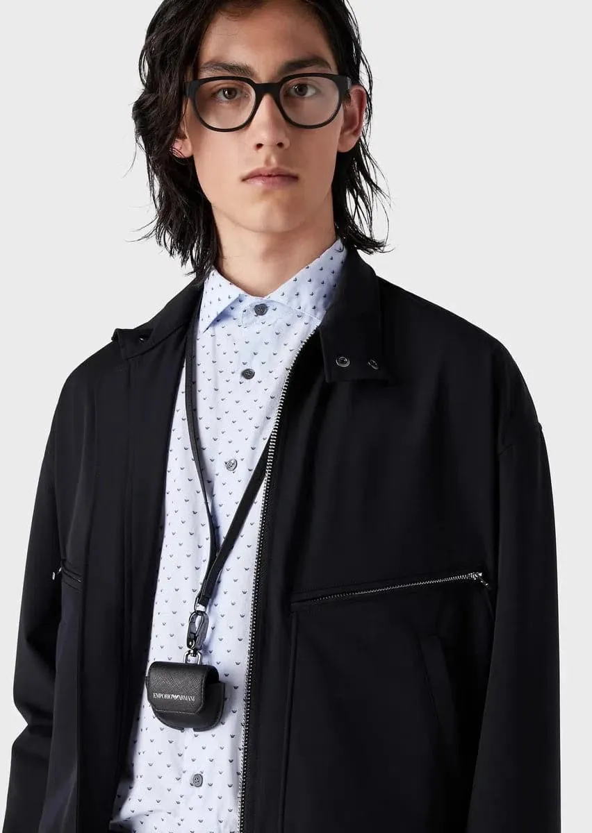 Blouson con zip in nylon tecnico bi-stretch water repellent