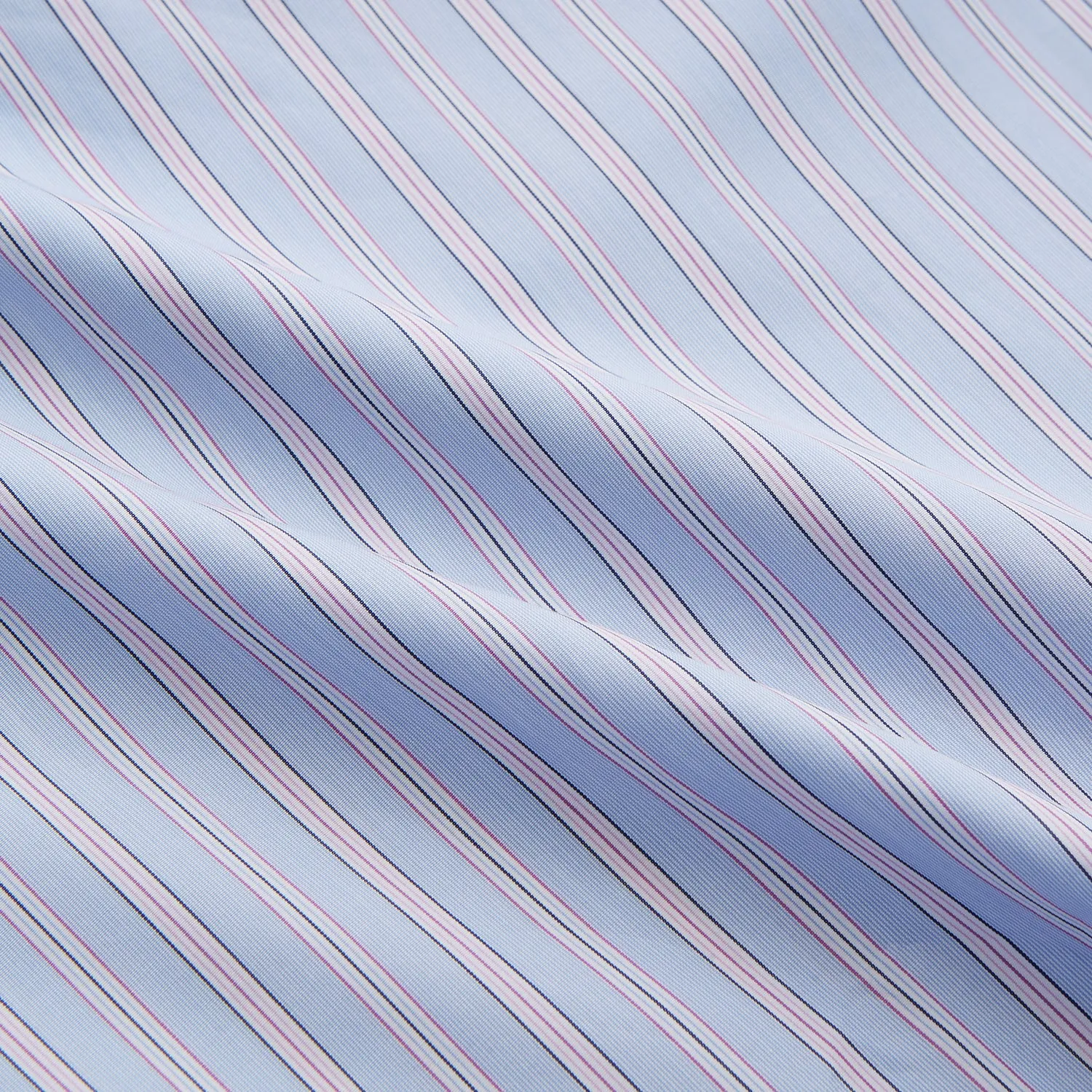 Blue and Pink Stripe Poplin Cotton Nightshirt