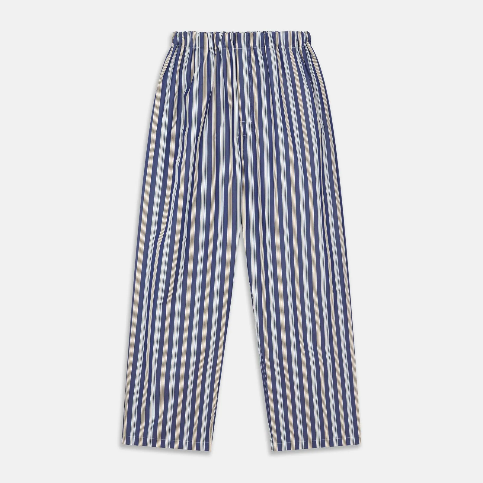 Blue Multi Stripe Cotton Modern Pyjama Set