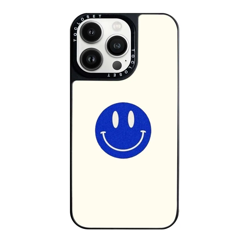 Blue Smile Designer iPhone 15 Pro Max Case Cover