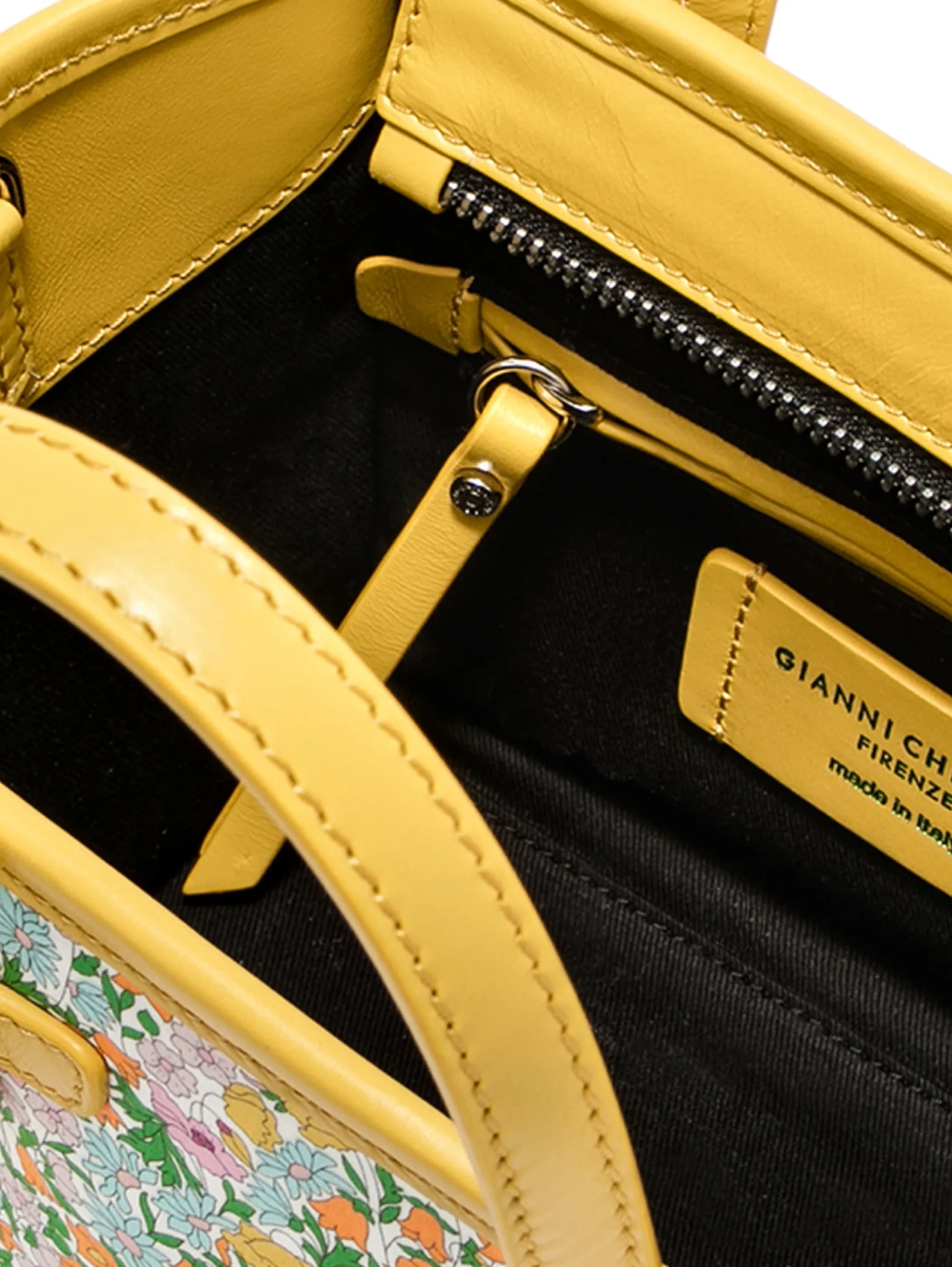 Borsa a Mano Limited Edition con Stampa Floreale Giallo/Multi