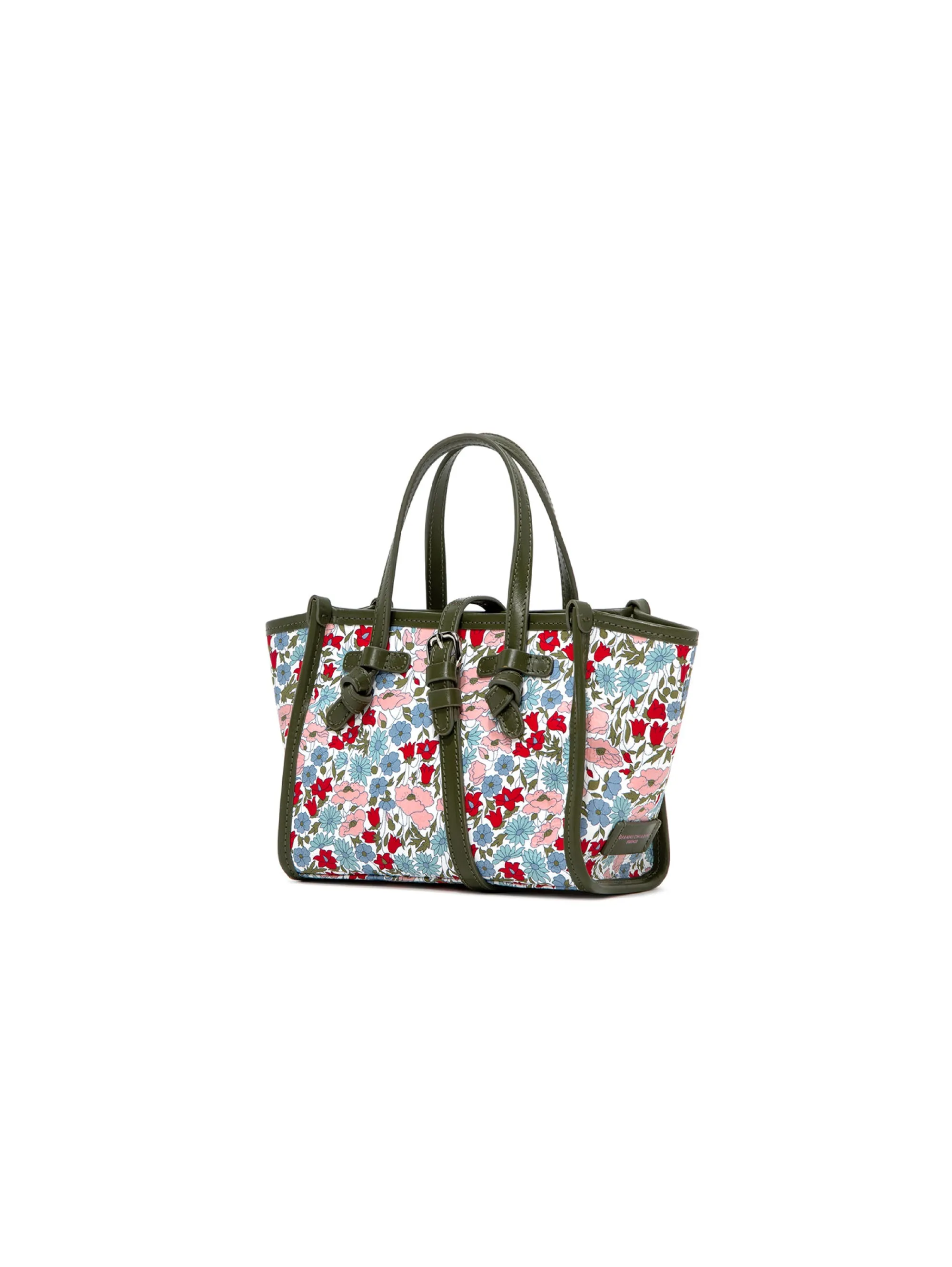 Borsa a Mano Limited Edition con Stampa Floreale Verde/Multi