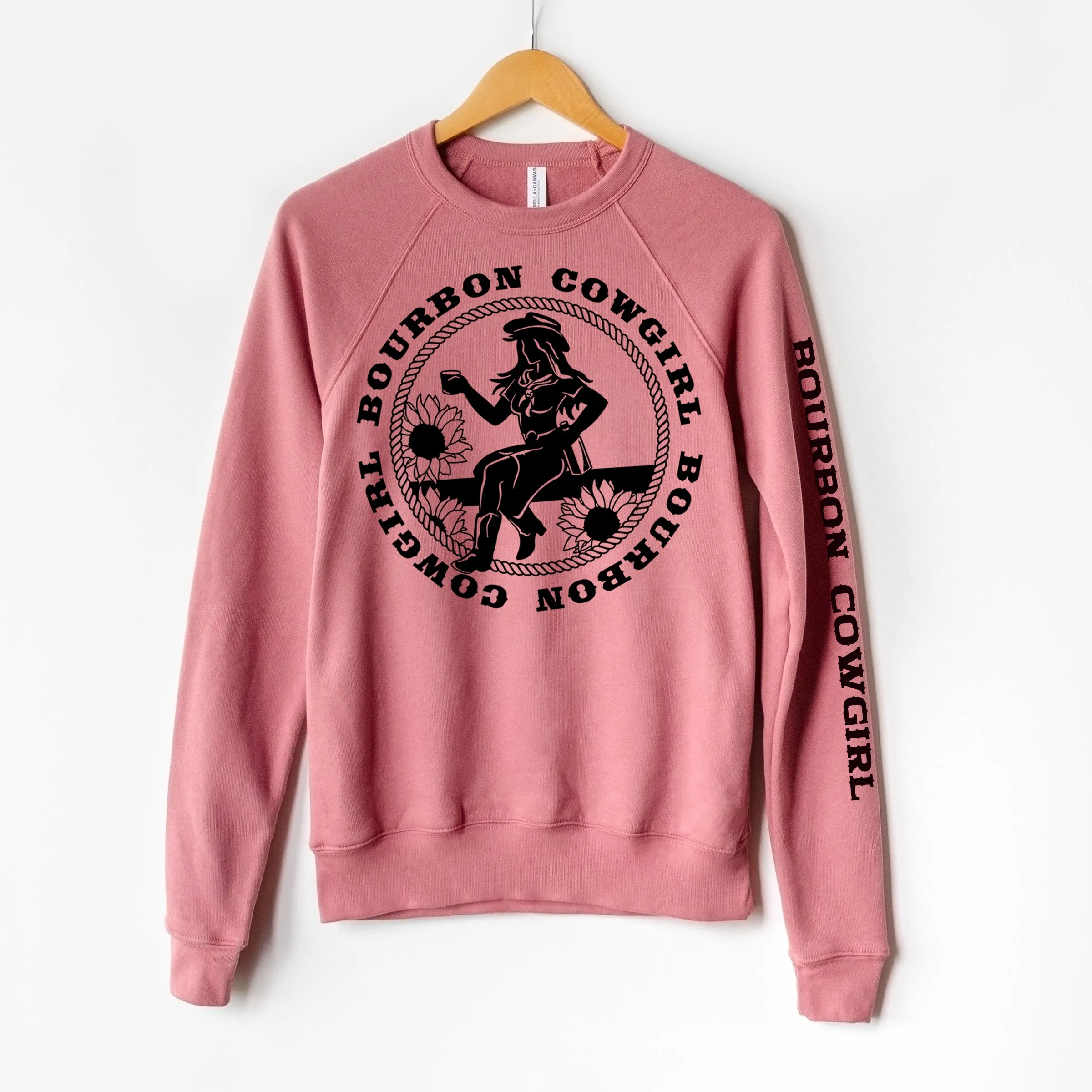 Bourbon Cowgirl Graphic Sweatshirt Mauve