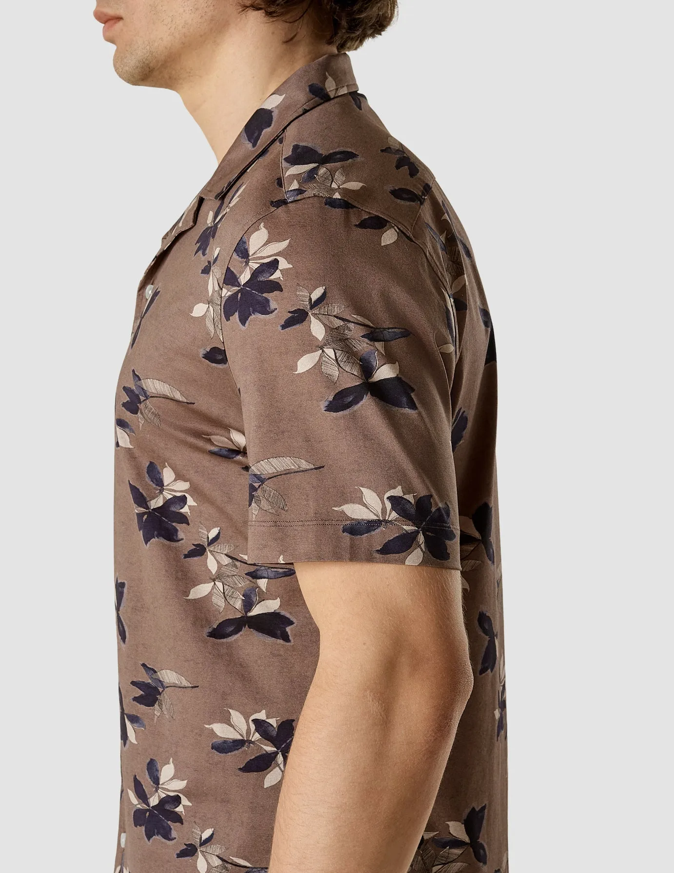 Bowling Short Sleeve Shirt Subtle Flowers