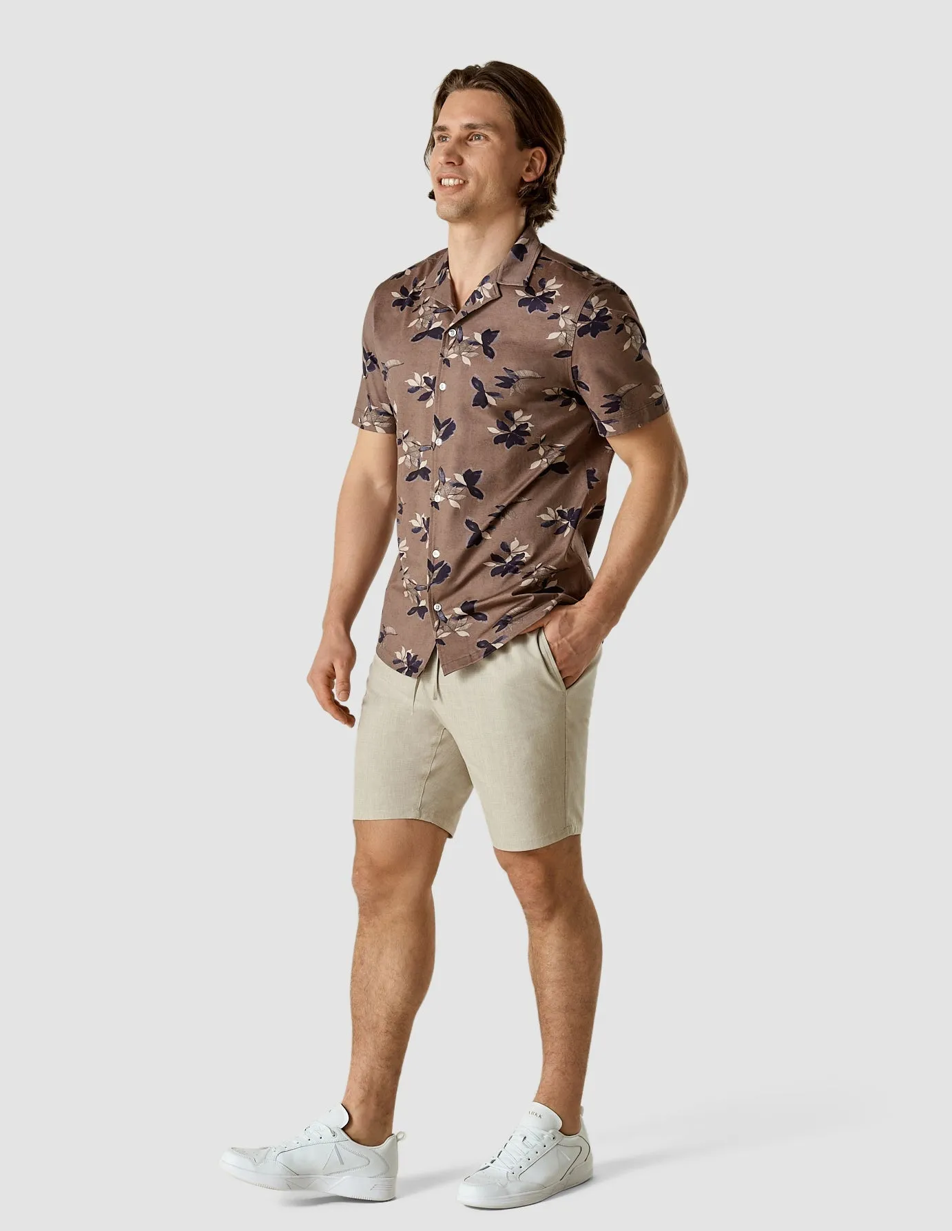 Bowling Short Sleeve Shirt Subtle Flowers