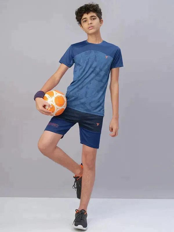 Boys Melange Slim Fit Shorts with TECHNO GUARD