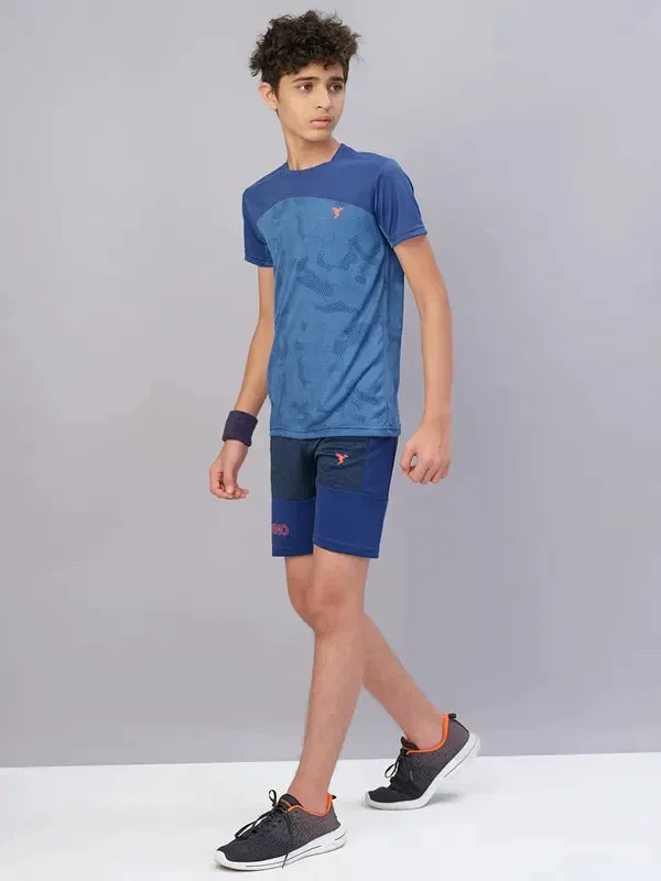 Boys Melange Slim Fit Shorts with TECHNO GUARD