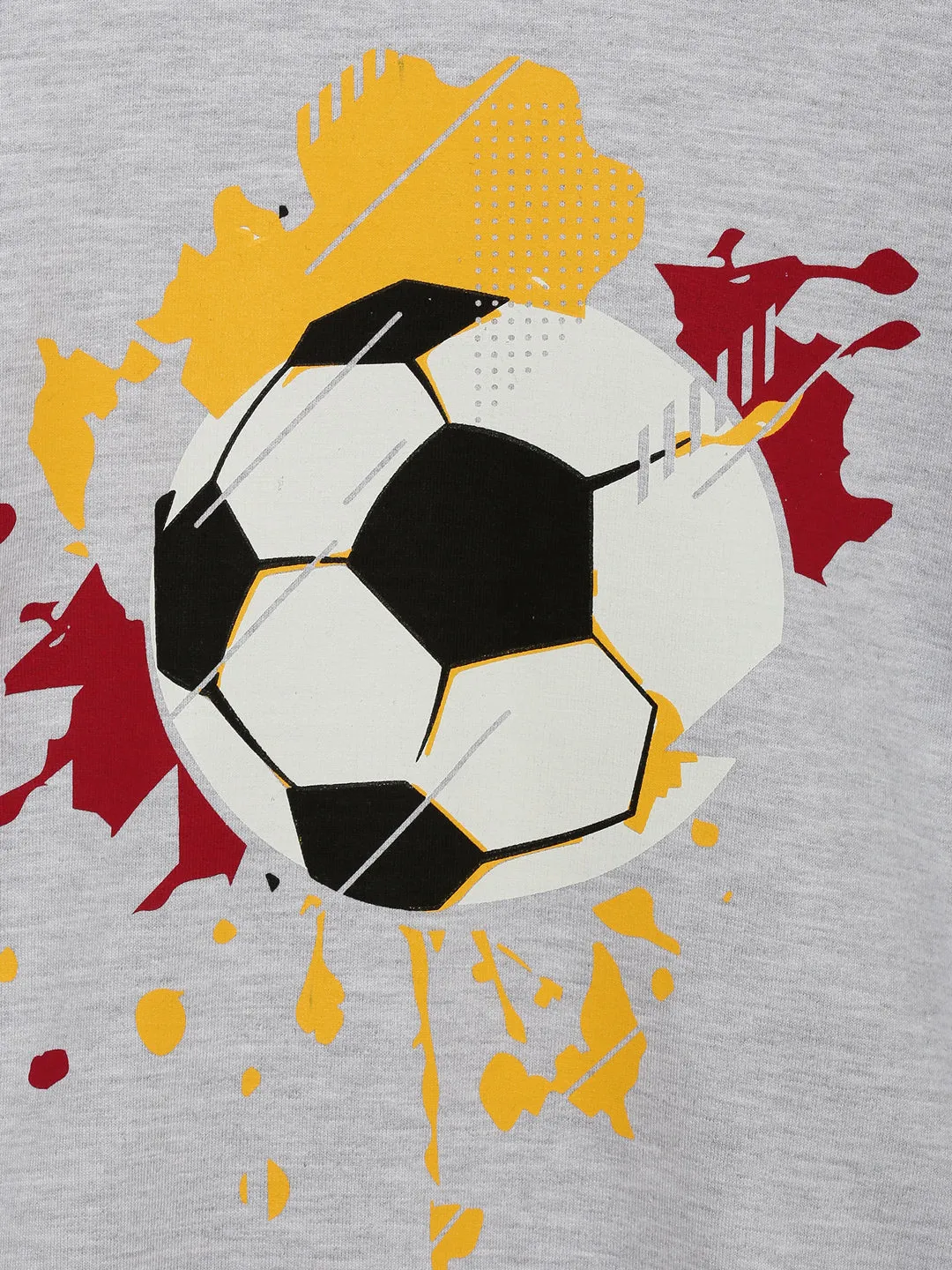 Boys "Football" Chest Print Round Neck Sweatshirt