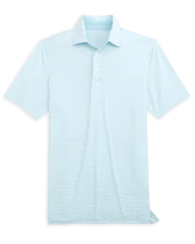 brrr°-eeze Meadowbrook Stripe Polo- Clearwater Blue