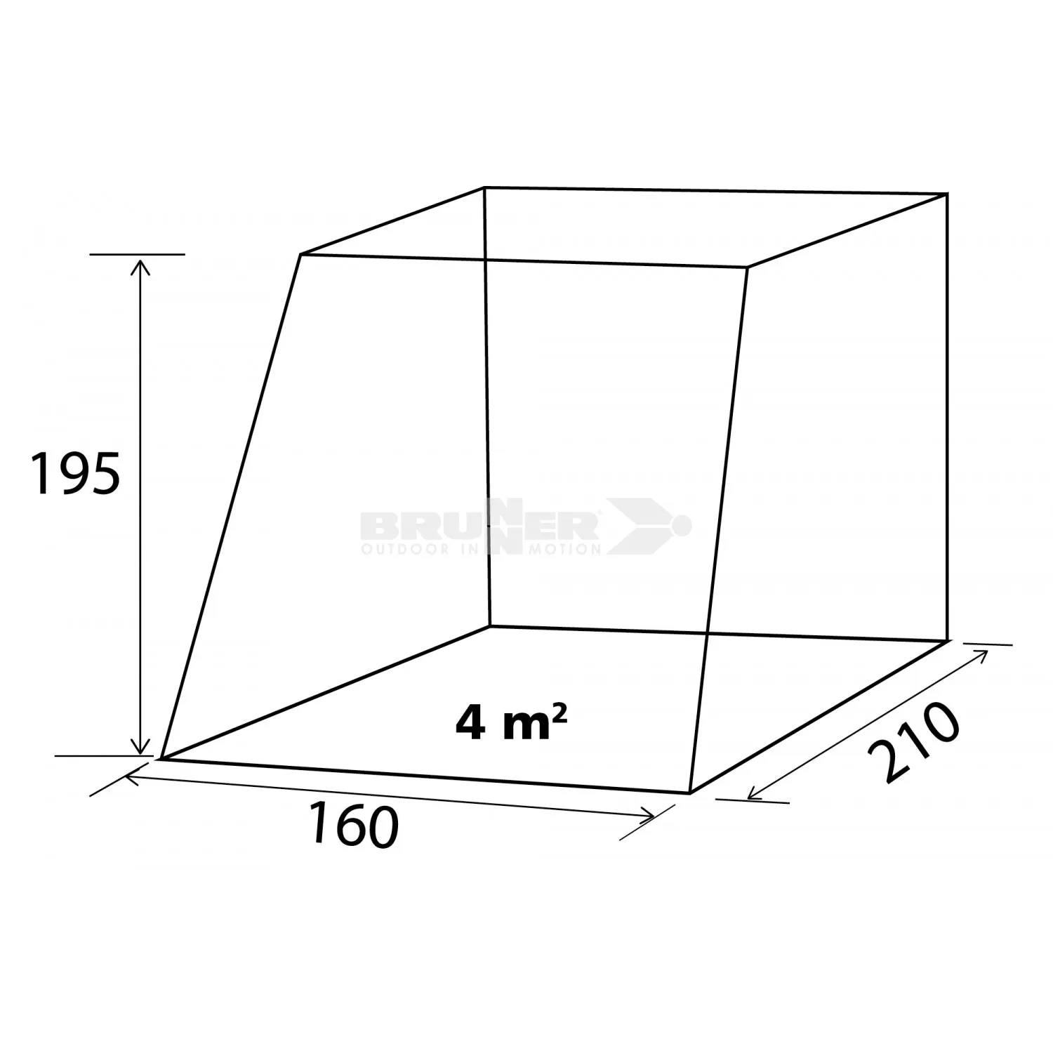 BRUNNER ESCAPE TENDA PER PORTELLONE POSTERIORE ADATTABILE A DIVERSI MODELLI 160 x 210 x H195 cm