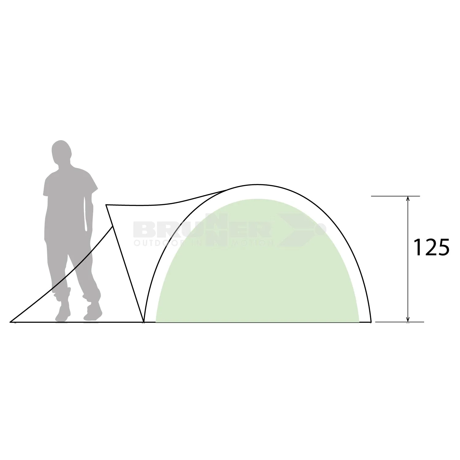 BRUNNER GLOBO 3 TENDA 3 POSTI COMPATTA E DAL PESO LEGGERO