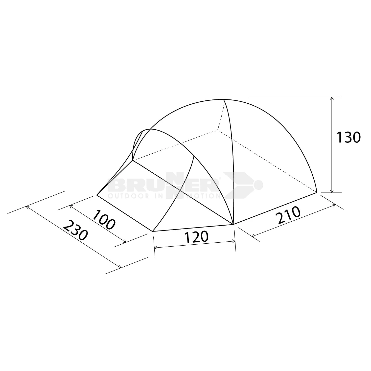 BRUNNER GLOBO 3 TENDA 3 POSTI COMPATTA E DAL PESO LEGGERO