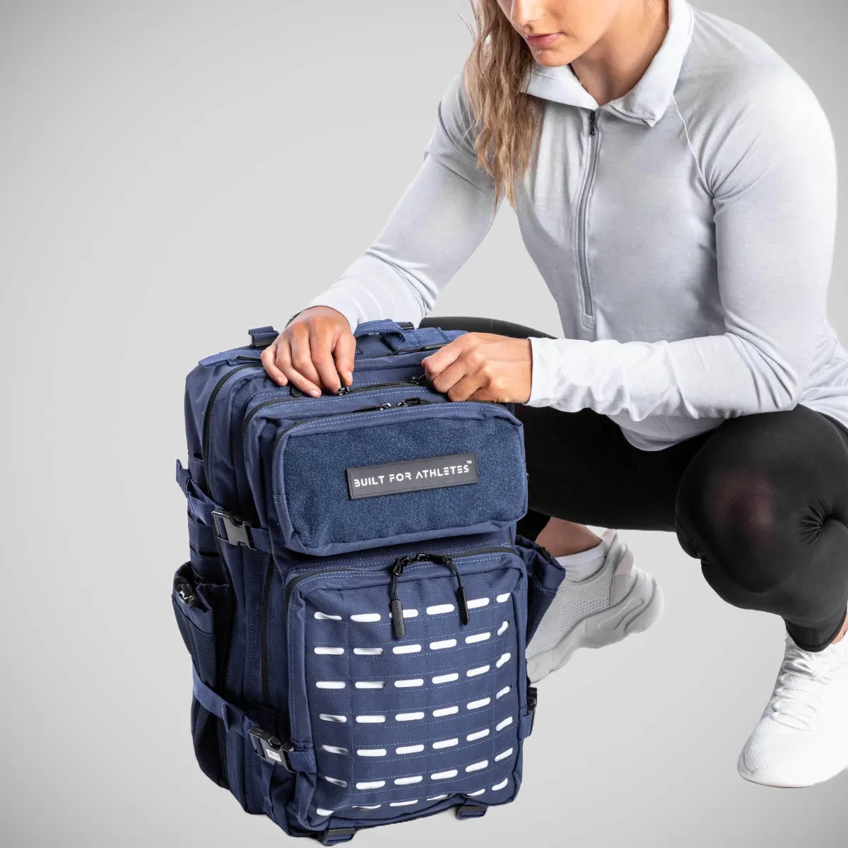 Built For Athletes Large Gym Backpack Navy/White