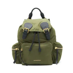 Burberry Nylon Rucksack Backpack Green GHW