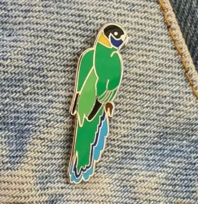 Bush Bling Pin - Ring Neck Parrot