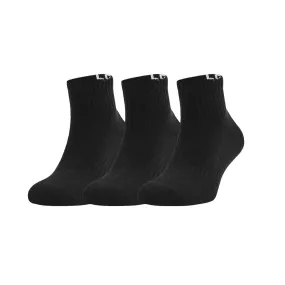 Calcetas Cortas Under Armour Unisex Core Quarter 3 pack Negro