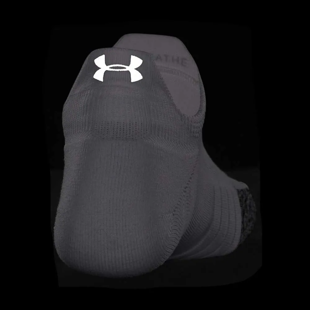 Calcetas Invisibles Under Armour para Mujer Breathe 2 No Show Tab 2 pack Blanco