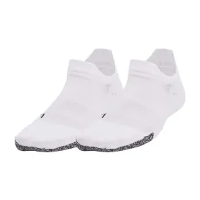 Calcetas Invisibles Under Armour para Mujer Breathe 2 No Show Tab 2 pack Blanco