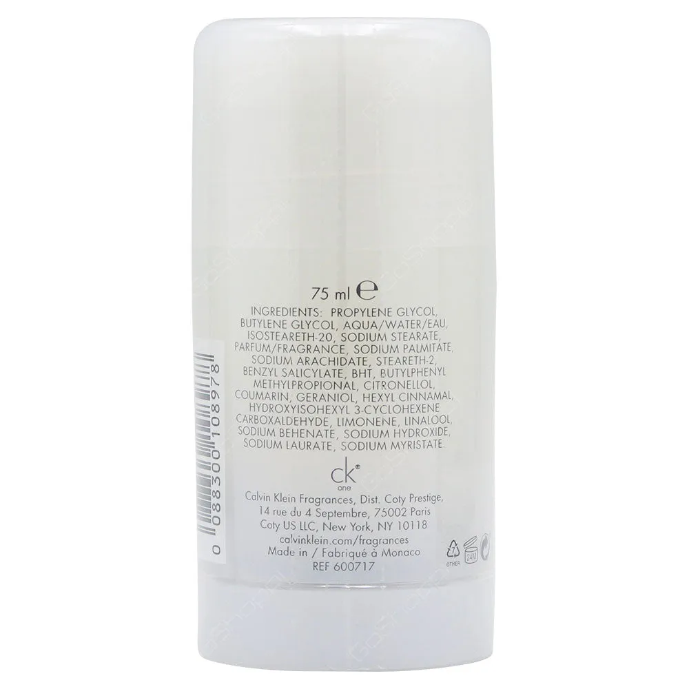 Calvin Klein CK One Deodorant Stick For Unisex 75g