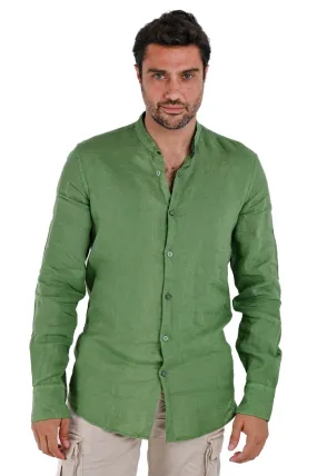 Camicia in lino regular Tom Lino Verde Pera SS24