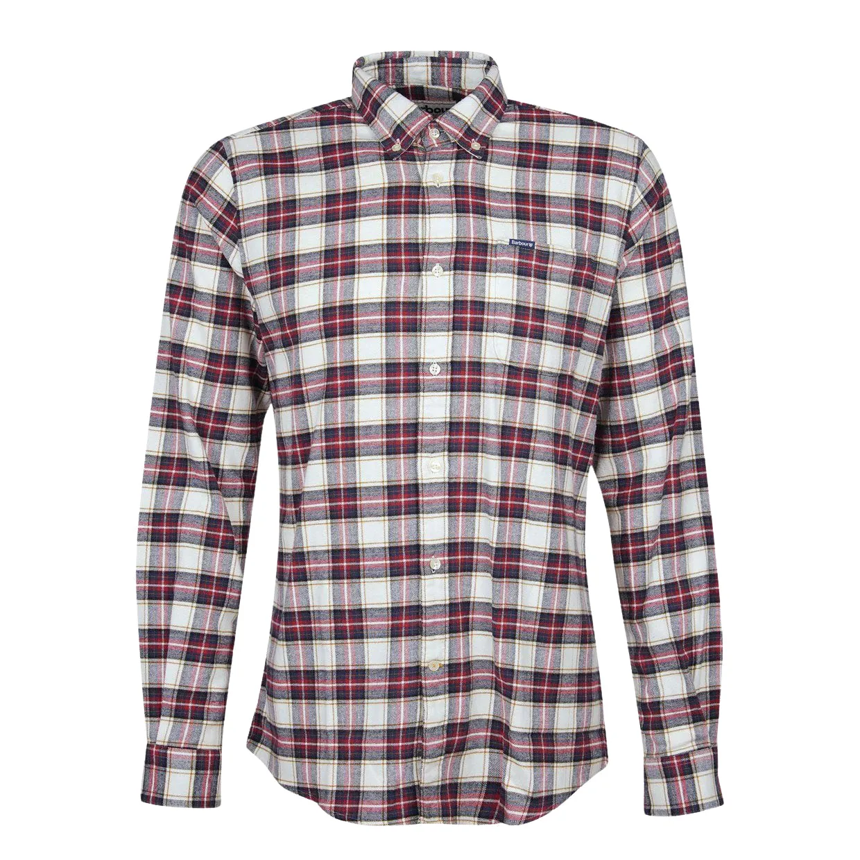 Camicia Uomo Barbour Alderton Tailored Ecru Multicolor