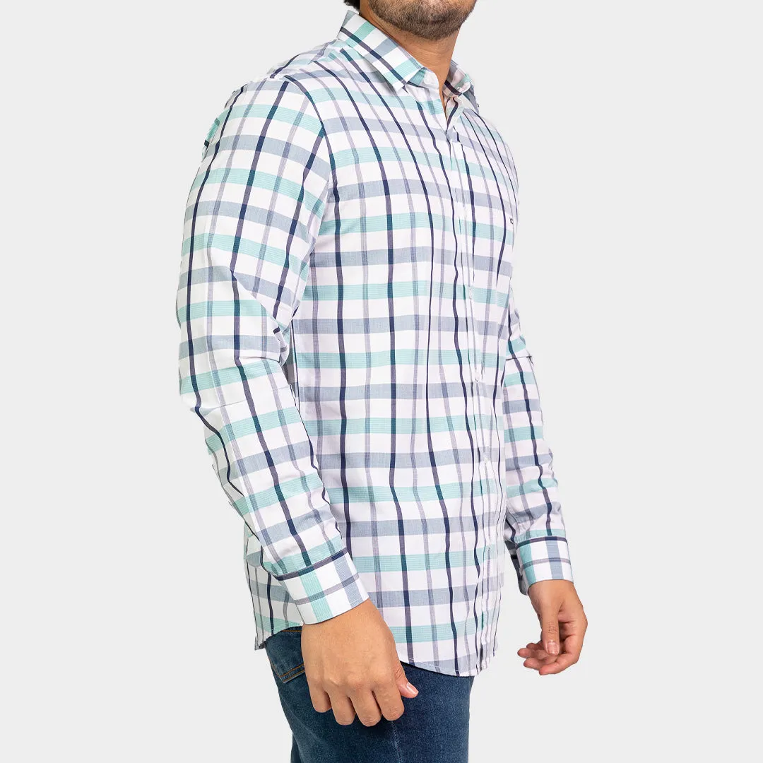 Camisa Manga Larga Casual Para Hombre