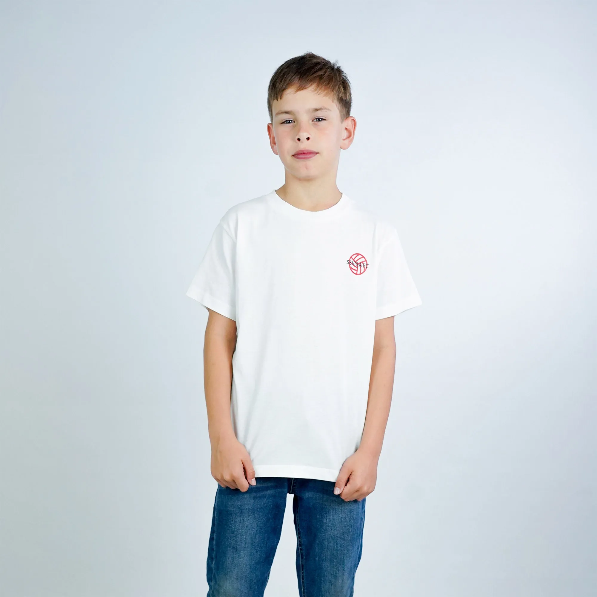 Camiseta blanca balón 23/24 niño