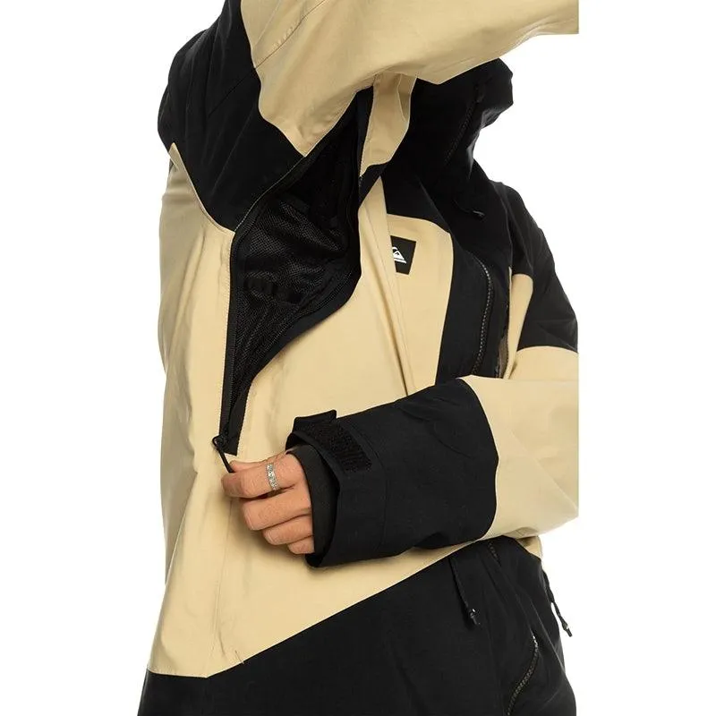 Campera Quiksilver Snow Forever Gore Tex Negro Beige