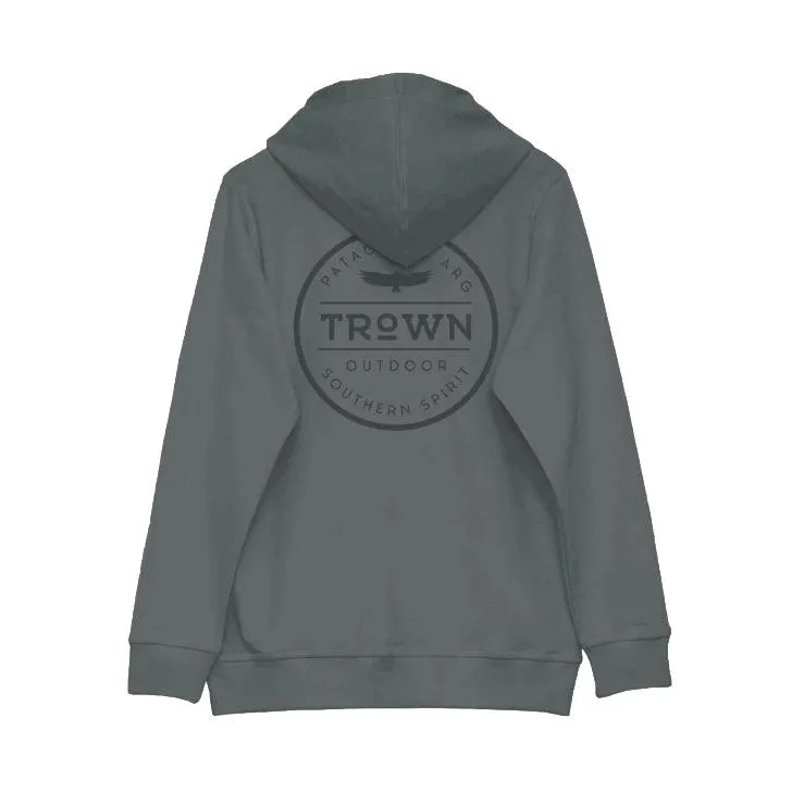 Campera Trown Zip Logo Circle Gris