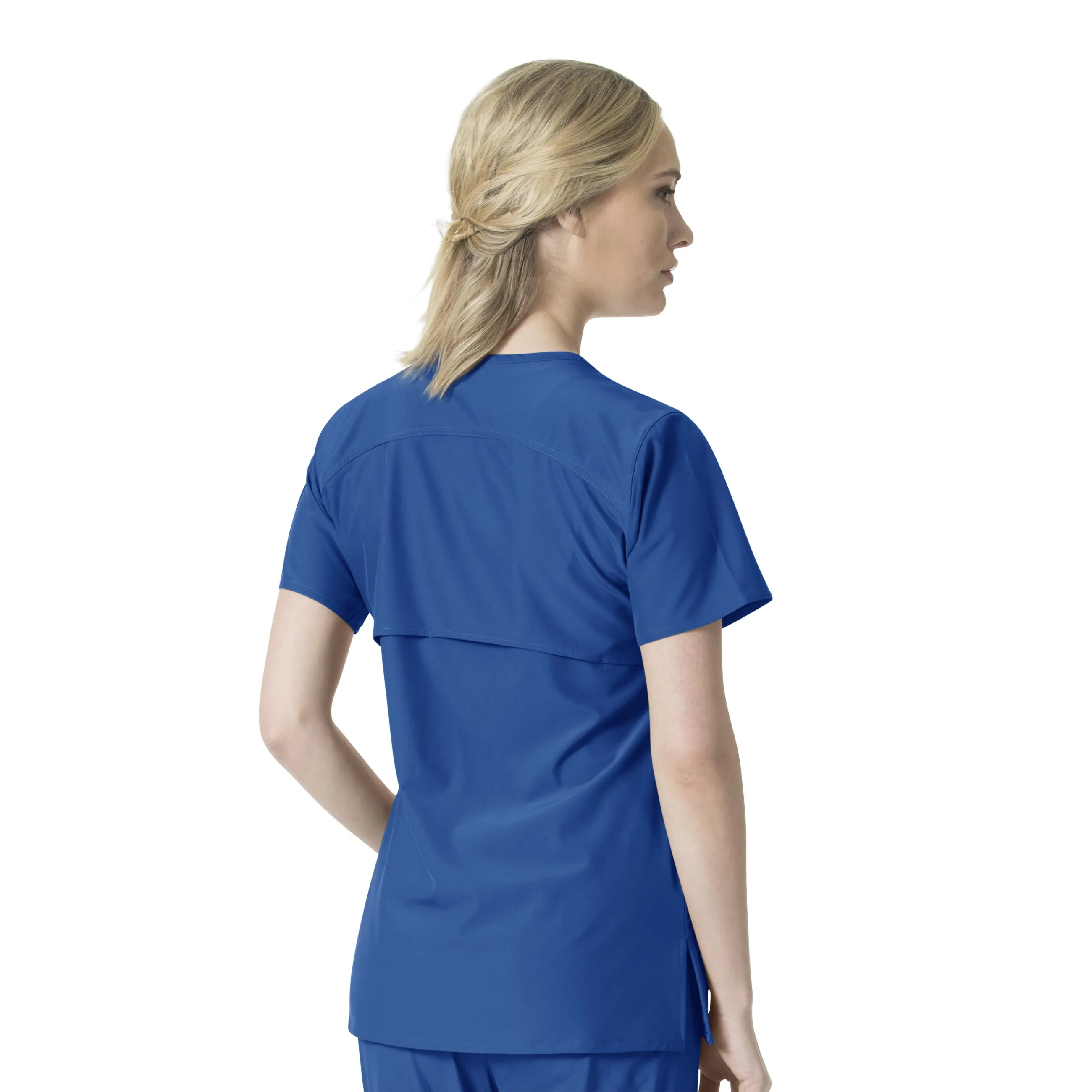 Carhartt Force Liberty Women's Multi-Pocket V-Neck Scrub Top - Royal