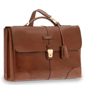 Cartella Uomo Porta Pc THE BRIDGE in Pelle Marrone linea Vespucci 06360001