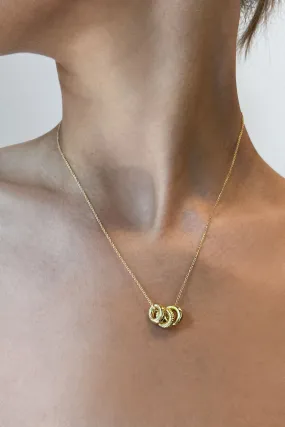 CHAIN NECKLACE WITH RING PENDANTS