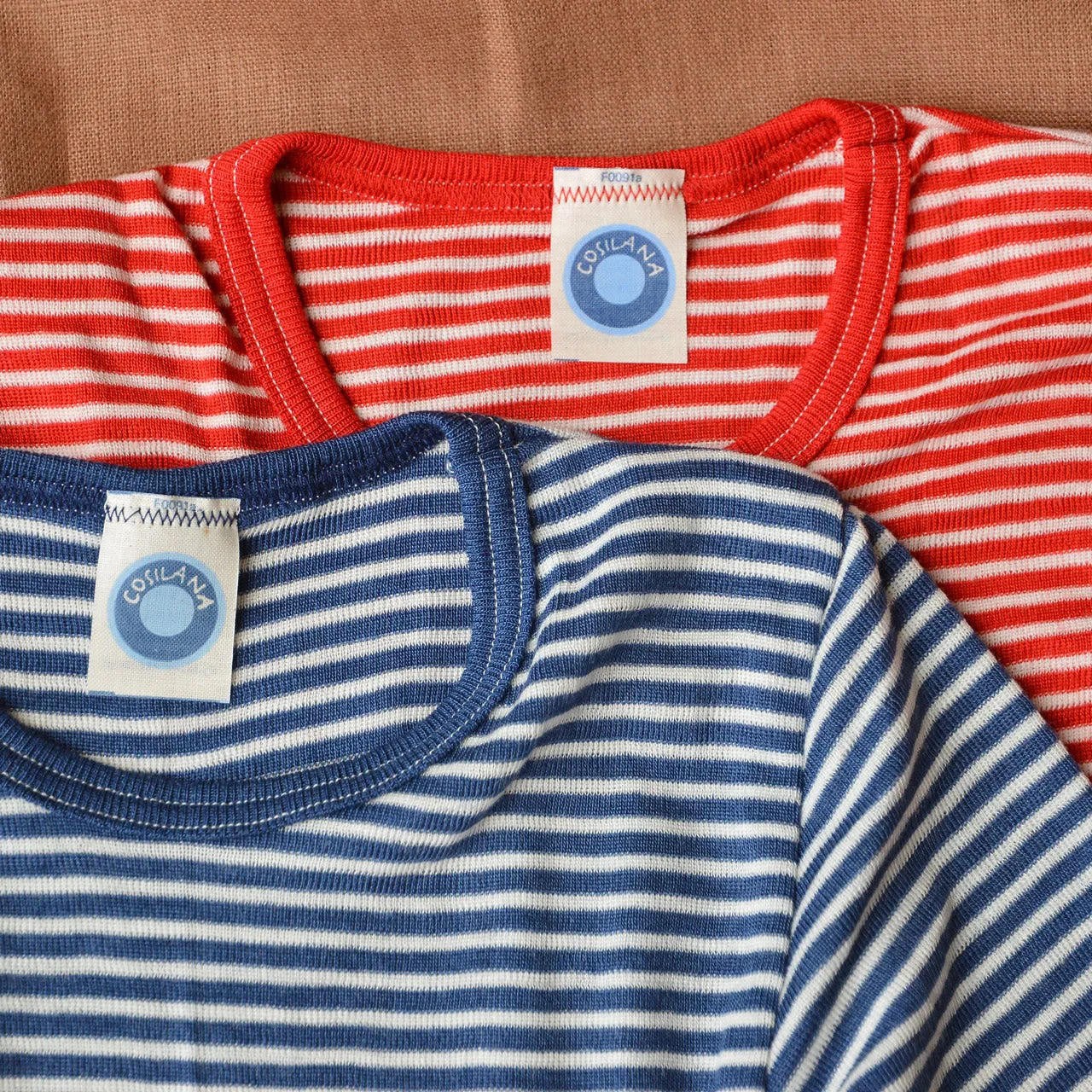 Child's T-Shirt - Organic Merino/Silk - Stripes (1-12y)