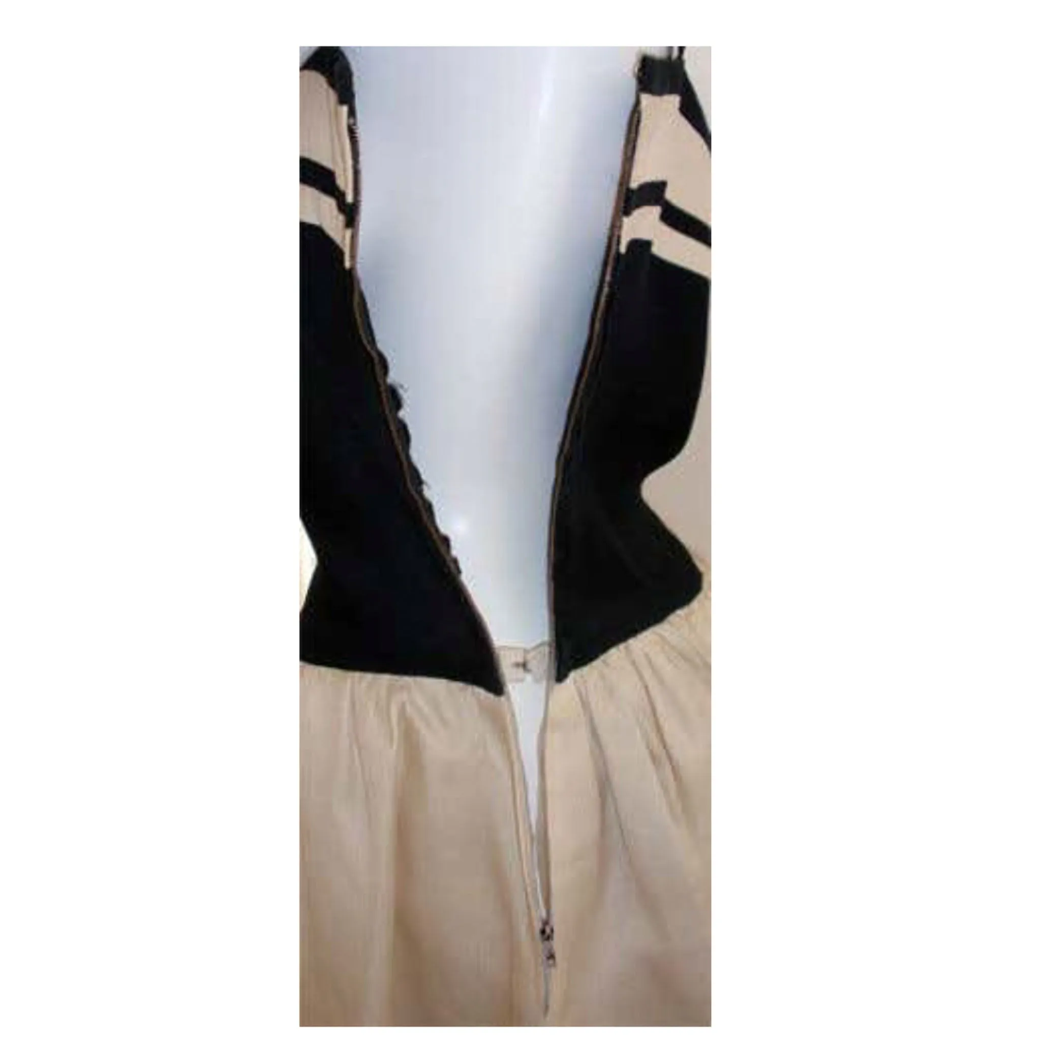 CHRISTIAN DIOR 1980s Haute Couture Black and White Dress