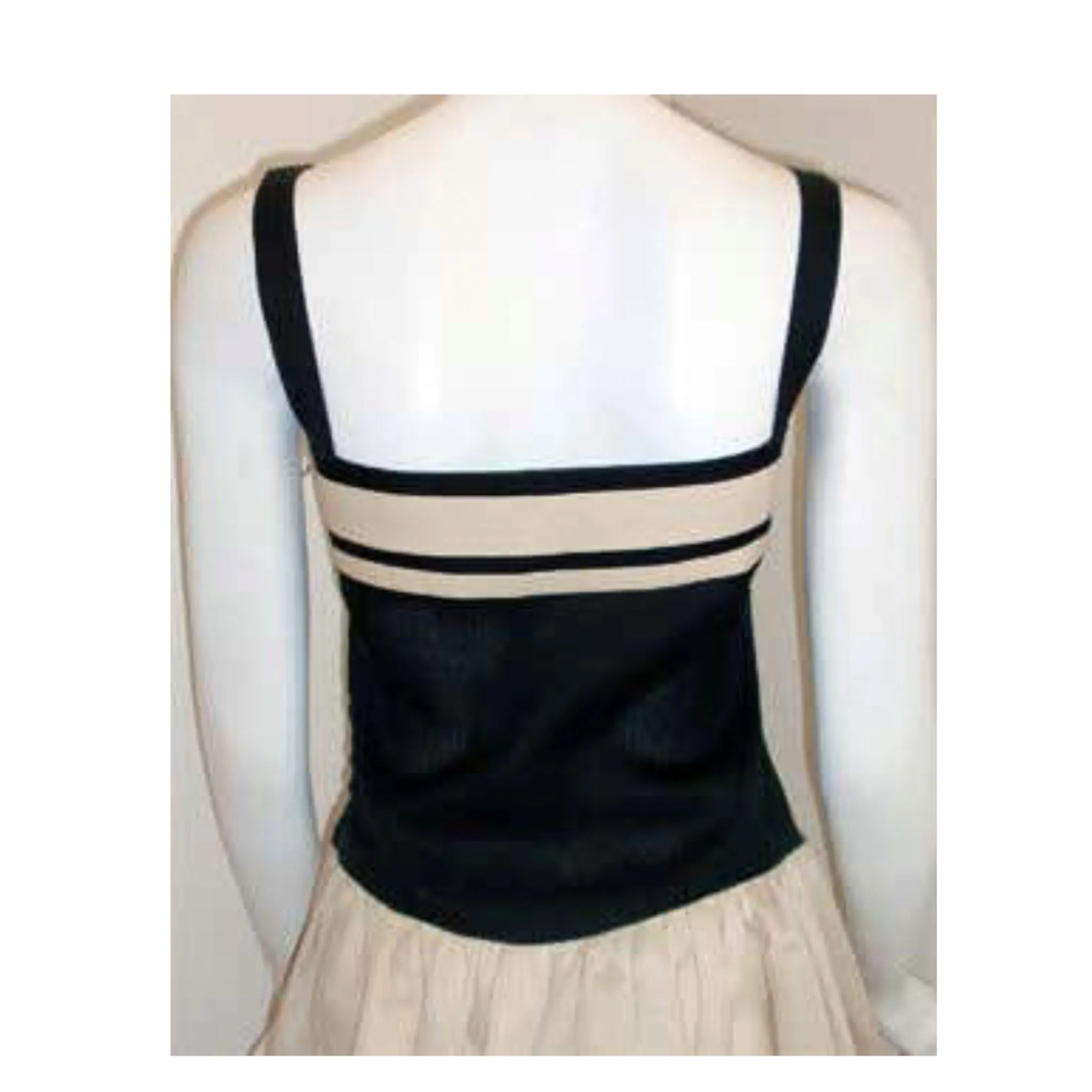 CHRISTIAN DIOR 1980s Haute Couture Black and White Dress