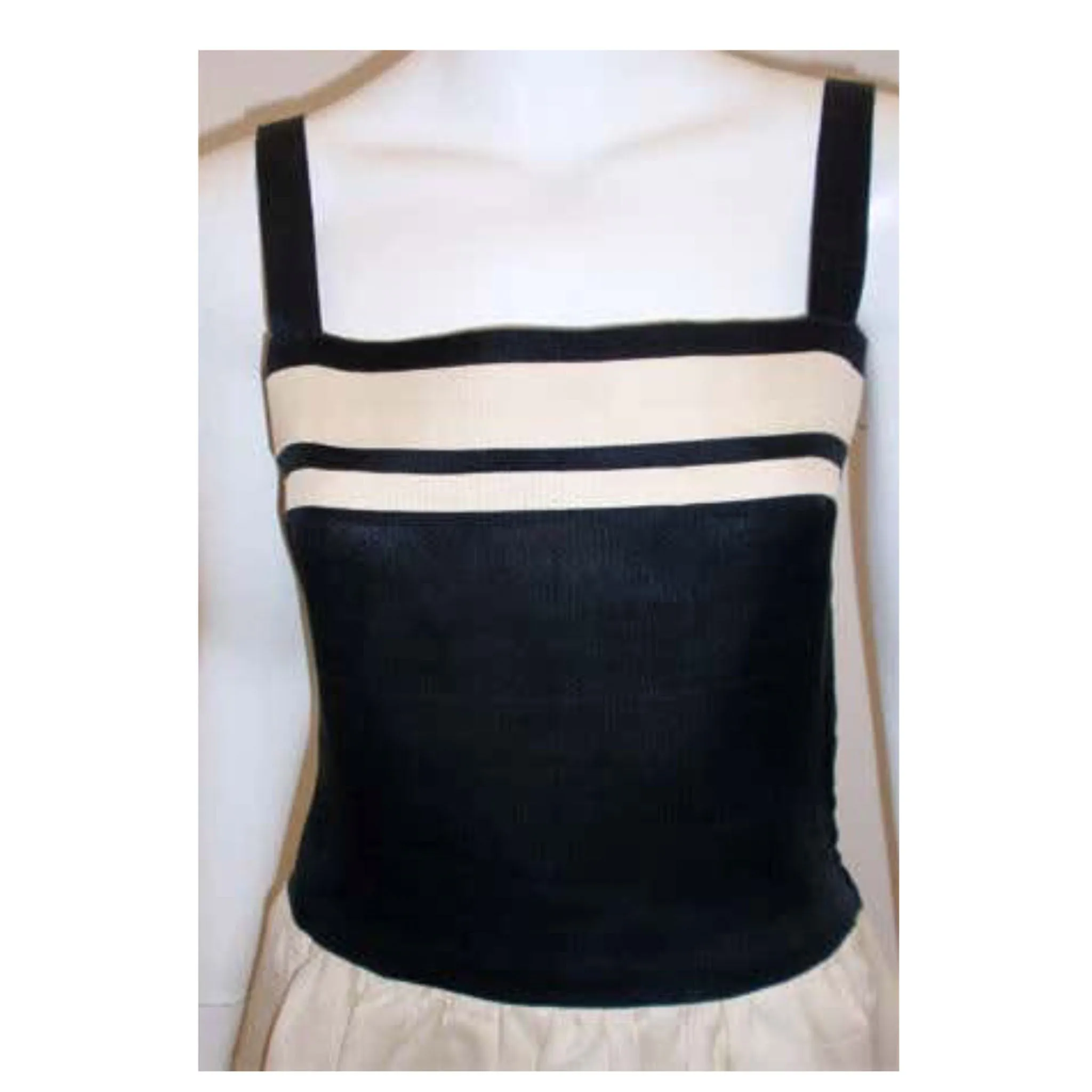 CHRISTIAN DIOR 1980s Haute Couture Black and White Dress