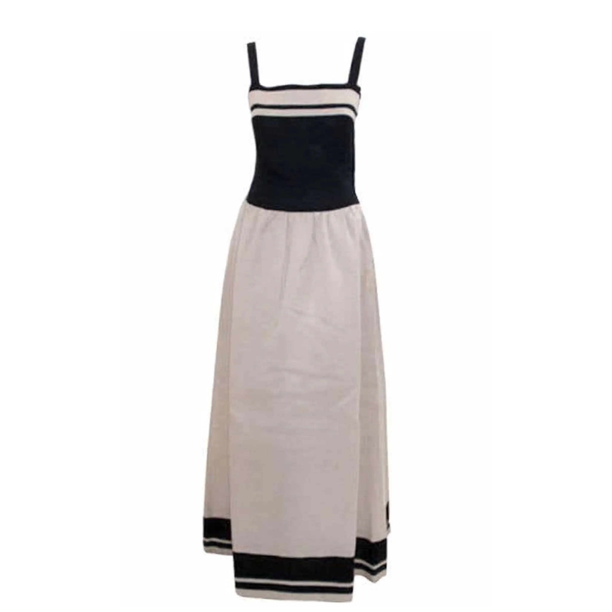 CHRISTIAN DIOR 1980s Haute Couture Black and White Dress