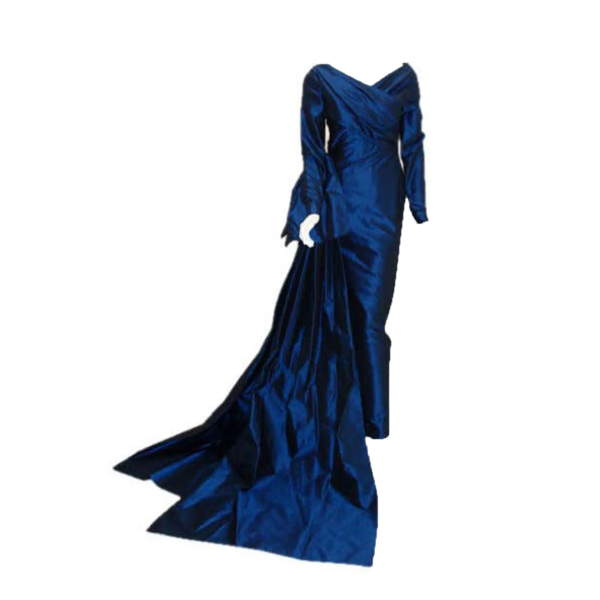 CHRISTIAN DIOR 1988 Long Blue Gown