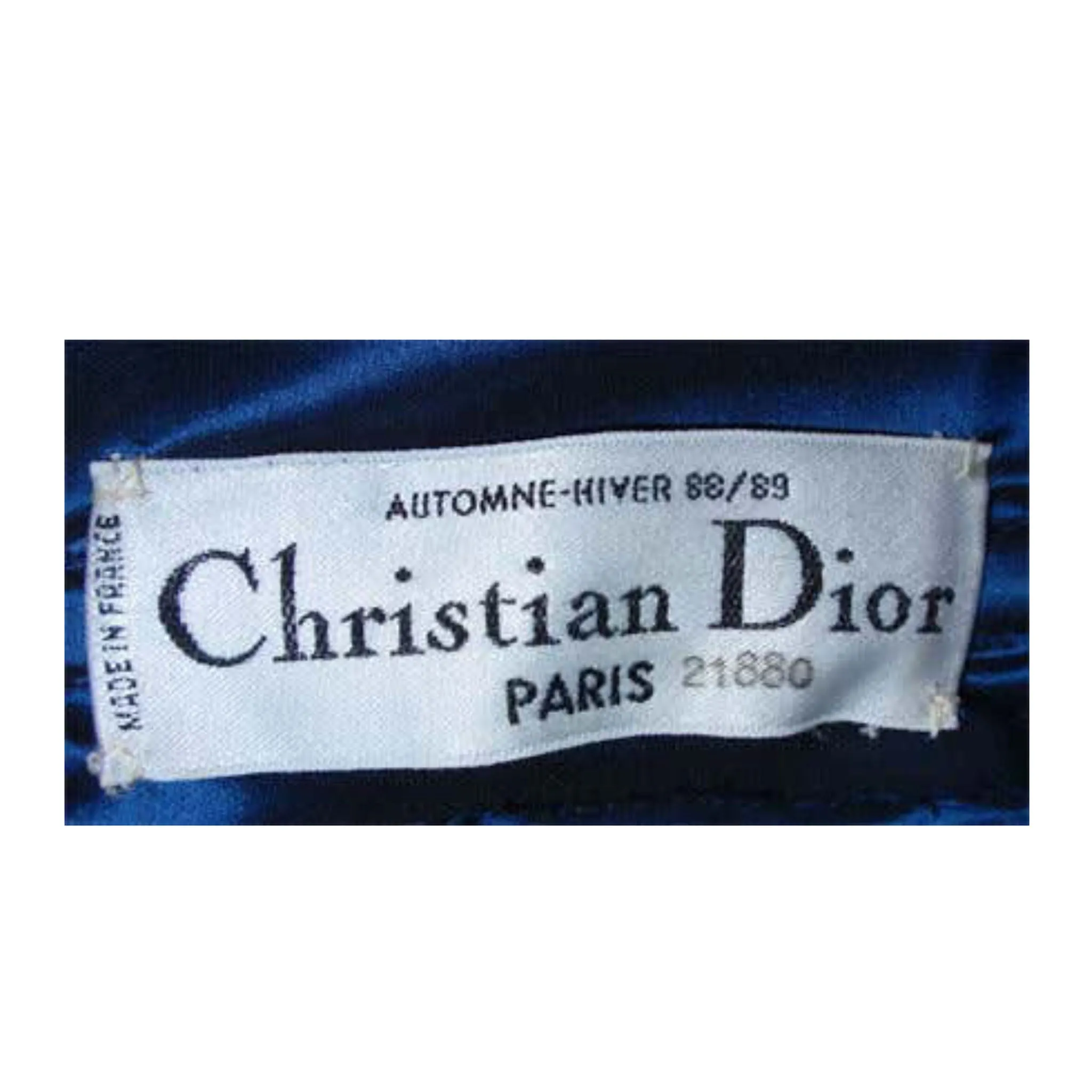 CHRISTIAN DIOR 1988 Long Blue Gown