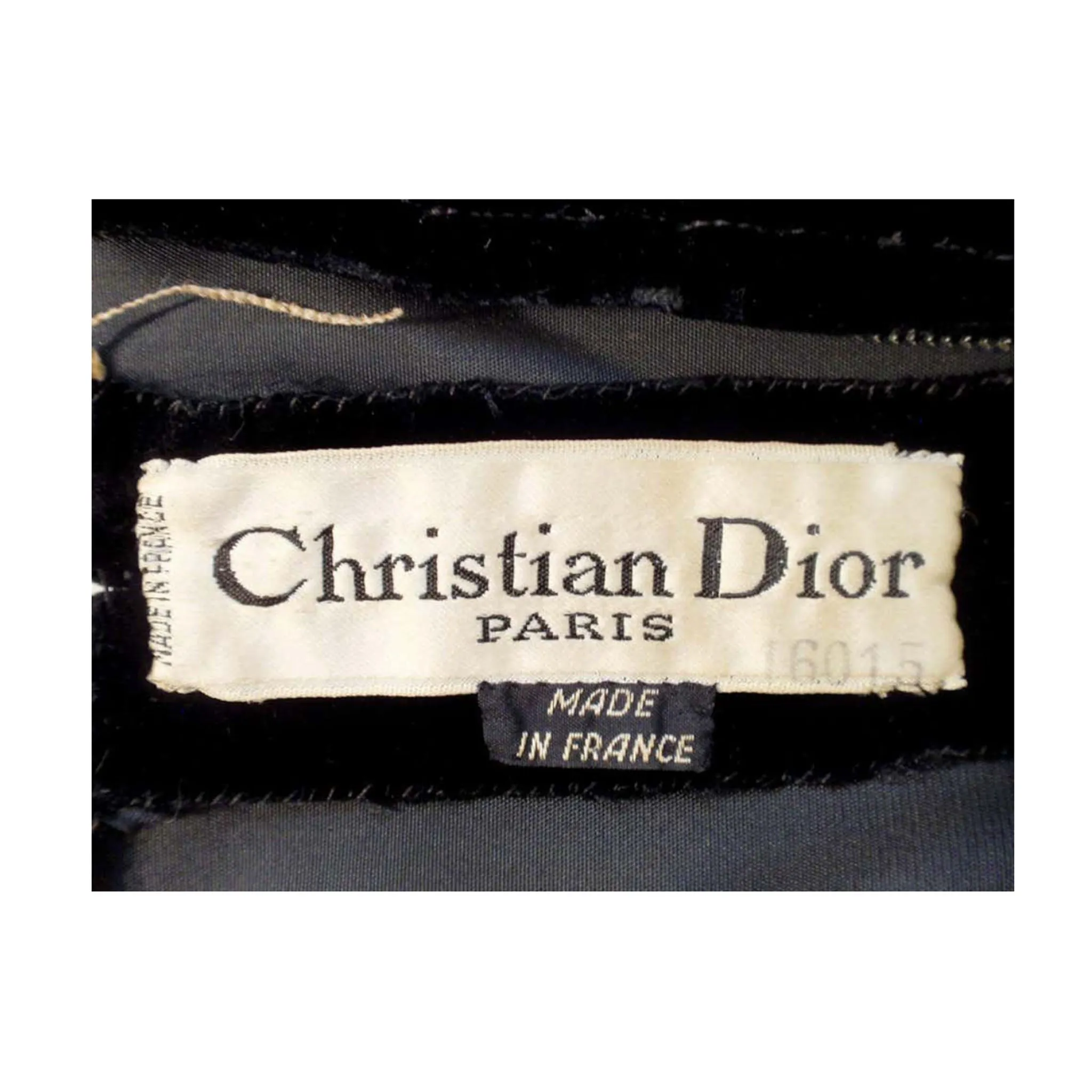 CHRISTIAN DIOR Haute Couture Black Velvet Cocktail Dress