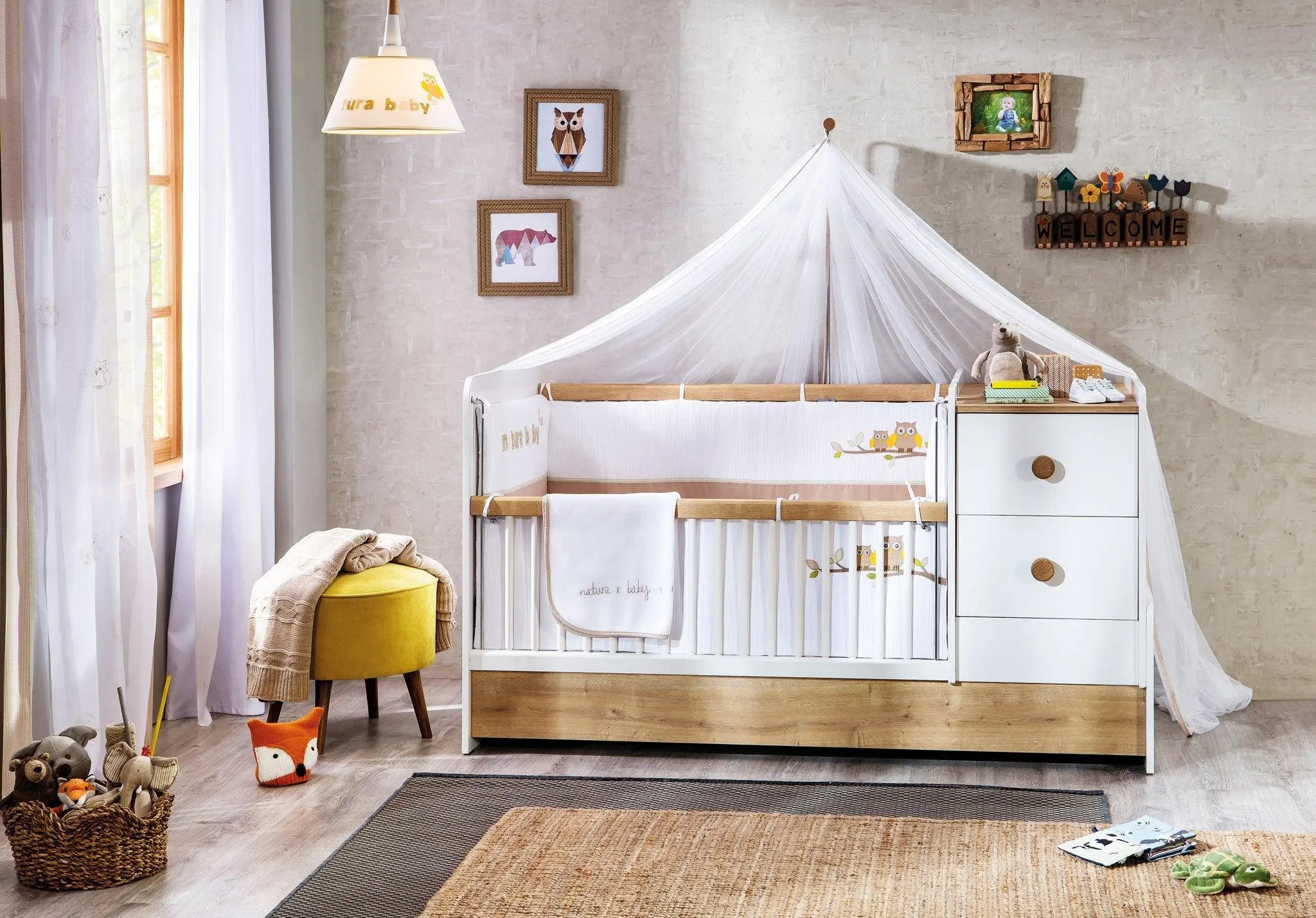 Cilek Baby Cotton Sl Convertible Baby Bed (With Parent Bed) (80X180 Cm)