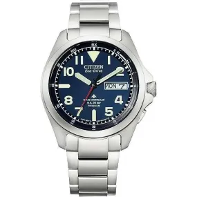 CITIZEN PROMASTER ECO DRIVE RADIO SOLAR BUSINESS SILVER MEN WATCH AT6080-53L