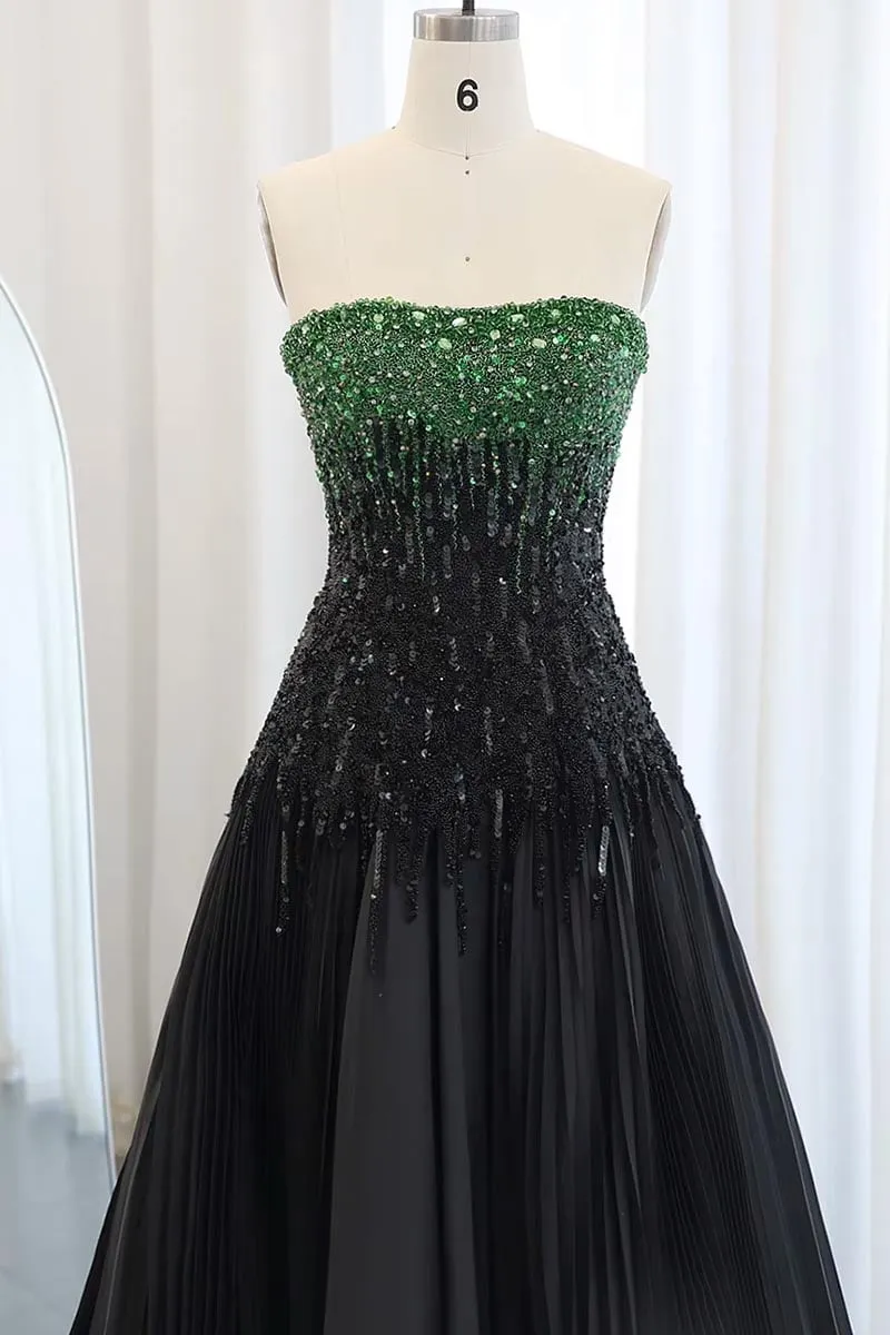 Classy Sensation Strapless Beaded Evening Gown