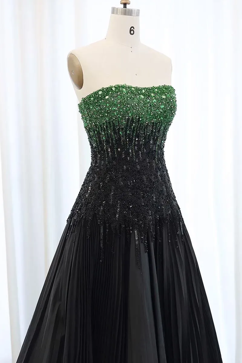 Classy Sensation Strapless Beaded Evening Gown