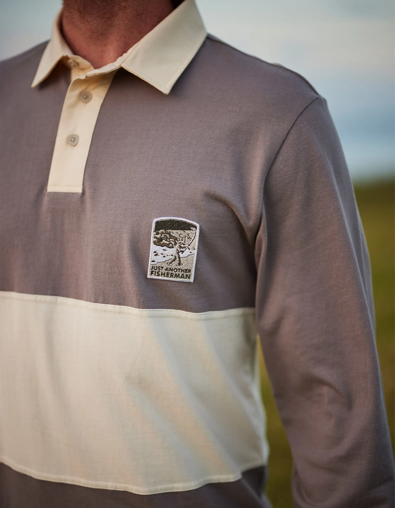 Coastal Cast Polo - Grey/Cream